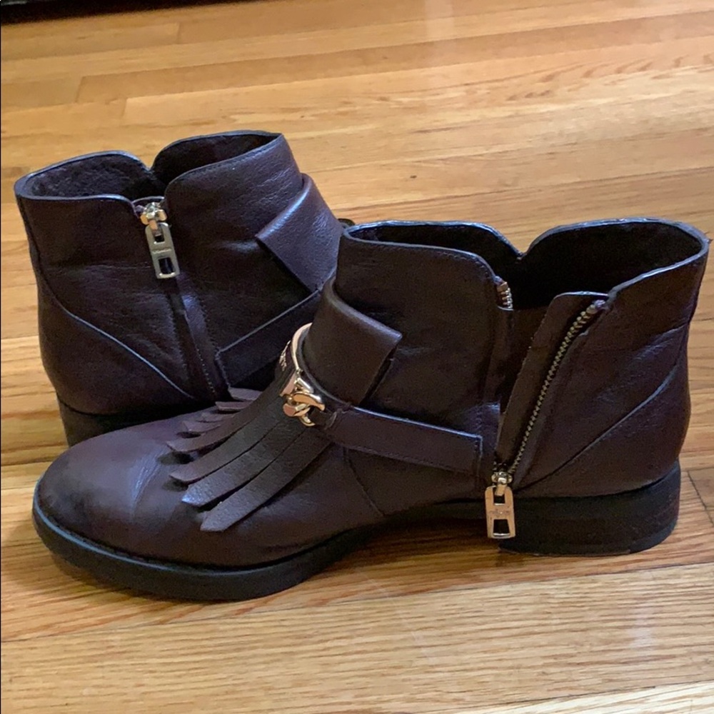 Coach ‘Eagle’ Brown Leather Fringe Bootie - Picture 4 of 8